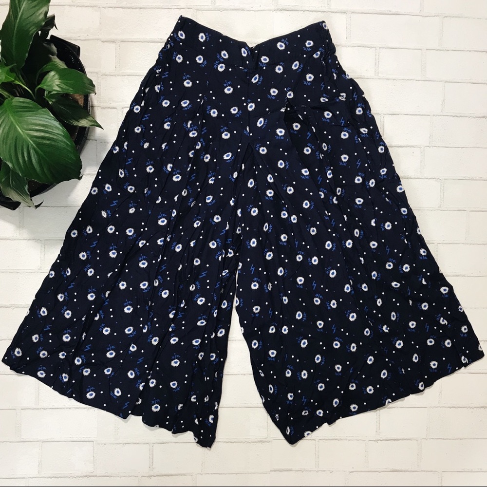 Vintage Lighting Bolt Sunflower High Waist Palazzo